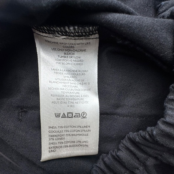 NWT BY ANTHROPOLOGIE Micro Tap Short Women's Size M Black Cotton-linen Blend - Picture 10 of 10